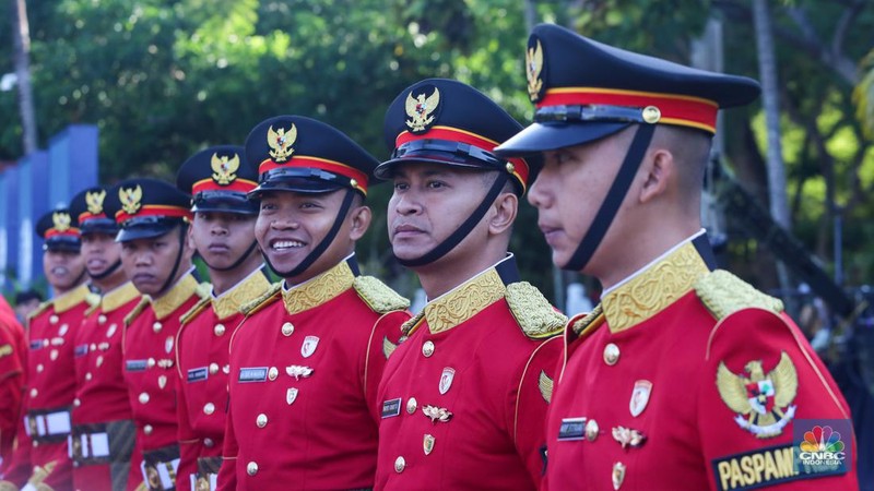 Suasana menjelang opening ceremony World Water Forum ke-10 di depan Bali International Convention Center (BICC), Nusa Dua, Senin (20/5/2024). (CNBC Indonesia/Faisal Rahman)