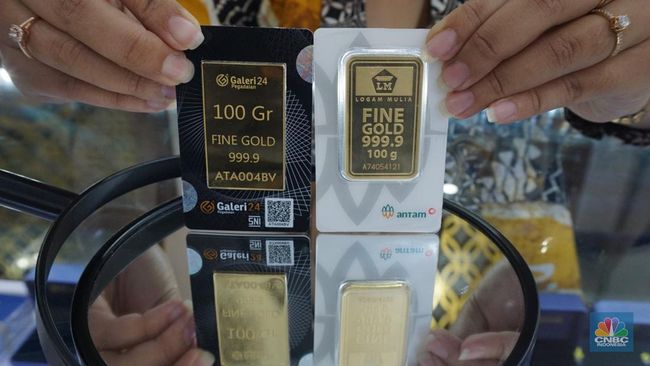 Harga Emas Antam Hari Ini Selasa 25 Juni Naik Rp8.000, Buyback Berapa? - CNBC Indonesia