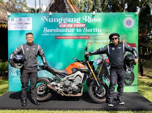 Moge Yamaha MT-09 Digeber dari Borobudur ke Berlin