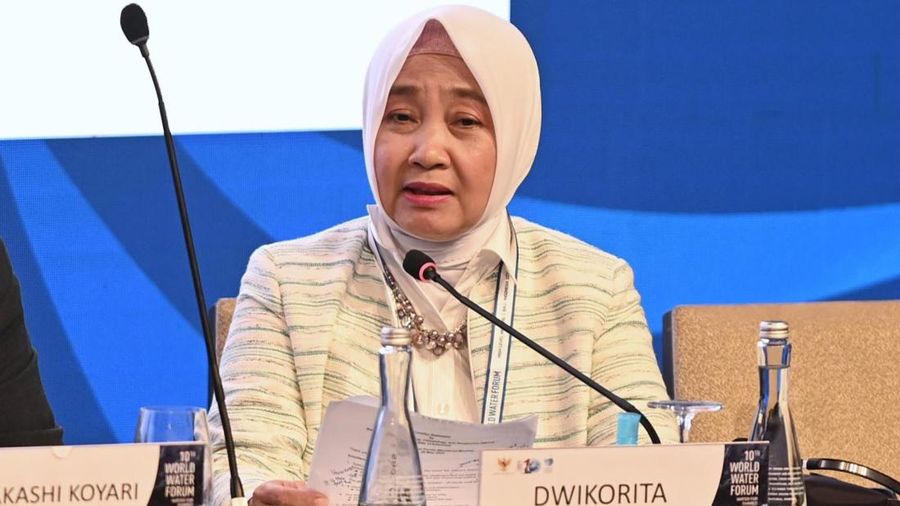 Kepala Badan Meteorologi, Klimatologi, dan Geofisika (BMKG) Dwikorita Karnawati menjadi panelis dalam sesi World Water Forum ke-10.
