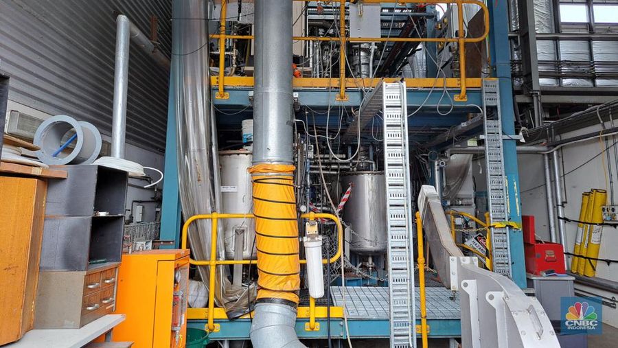 Pusat penelitian sains dan industri di bidang energi, CSIRO, di Newcastle, New South Wales, Australia. Australia memiliki ambisi besar dalam transisi energi dengan target 82% penggunaan energi terbarukan dalam jaringan kelistrikan pada 2030. (CNBC Indonesia/Lucky Leonard)
