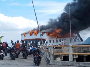 Kapal Roro Terbakar di Bengkalis, Tidak Ada Korban Jiwa