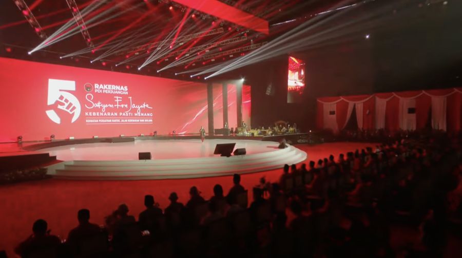 Rakernas PDIP (Tangkapan layar youtube PDIP)