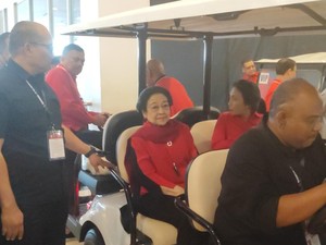 Megawati Tiba di Beach City Ancol Jelang Penutupan Rakernas V PDIP