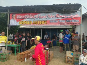 Jaring Dukungan, Relawan Ahmad Luthfi Gelar Lomba Merpati di CIlacap
