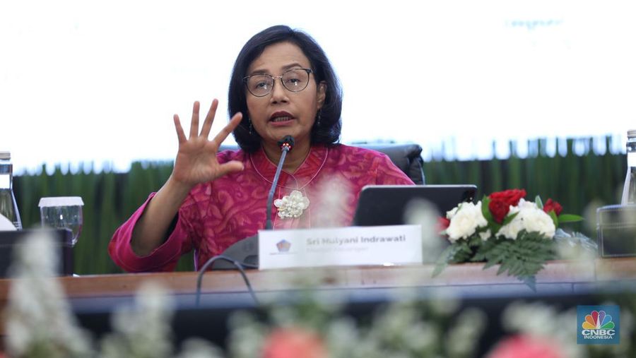 Menteri Keuangan Sri Mulyani Memberi Keterangan di Konferensi Pers APBN KITA. (²©²ÊÍøÕ¾a/Tri Susilo)