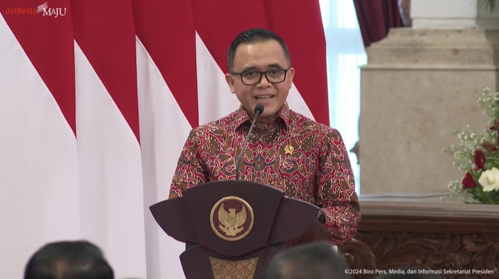 Menteri Pendayagunaan Aparatur Negara dan Reformasi Birokrasi (PAN-RB) Abdullah Azwar Anas dalam SPBE Summit 2024 dan Peluncuran GovTech Indonesia, Istana Negara, (27/5/2024). (Tangkapan Layar Youtube Sekretariat Presiden)