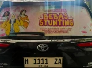 Wajah Baru Mobil Dinas Walkot Semarang Usung Sosialisasi Anti Stunting