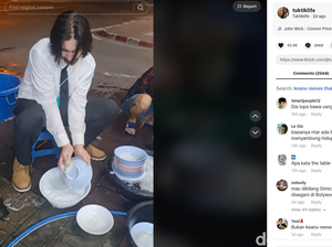 John Wick Cuci Piring, Bakar Sotong di Thailand.... eh Gimana?