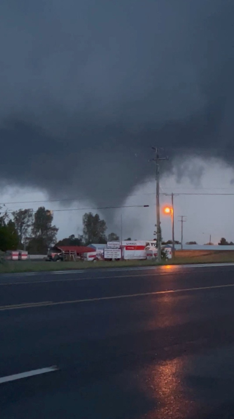 USA-WEATHER/ Wreckage is strewn across a property the day after a deadly series of tornados hit the central United States, in Valley View, Texas, U.S. in a still image from aerial video. ABC Affiliate WFAA via REUTERS. NO RESALES. NO ARCHIVES. MANDATORY CREDIT