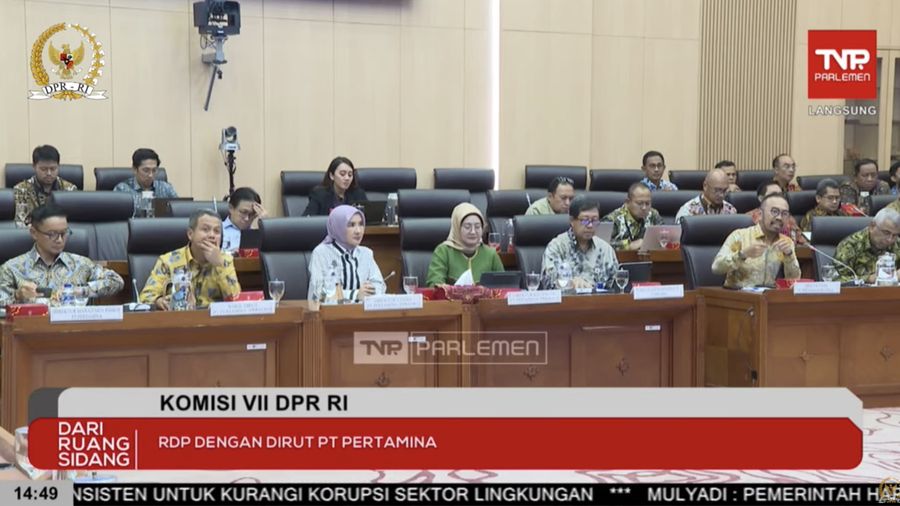 Komisi VII DPR RI RDP dengan Dirut PT. PERTAMINA (PERSERO), (Tangkapan layar Youtube TV Parlemen RI)
