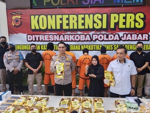 Polisi Gagalkan Peredaran 24 Kg Sabu Jaringan Cina ke Jabar