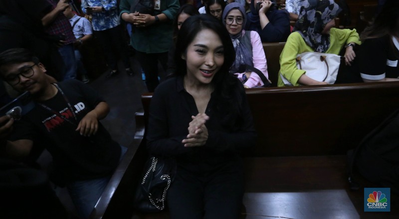 Biduan Nayunda Nabila Nizrinah menghadiri sidang kasus korupsi eks Mentan Syahrul Yasin Limpo (SYL) di PN Tipikor, Jakarta, (29/5/2024). (CNBC Indonesia/Muhammad Sabki)