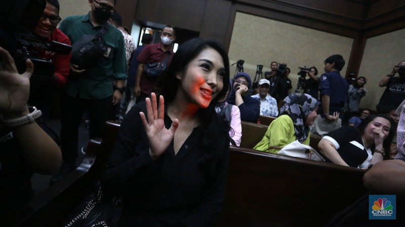 Biduan Nayunda Nabila Nizrinah menghadiri sidang kasus korupsi eks Mentan Syahrul Yasin Limpo (SYL) di PN Tipikor, Jakarta, (29/5/2024). (CNBC Indonesia/Muhammad Sabki)
