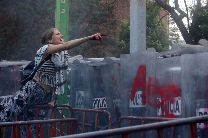 A protester waves a Palestinian flag during a demonstration in support of Palestinians, amid the ongoing conflict between Israel and the Palestinian Islamist group Hamas, in Mexico City, Mexico May 28, 2024. REUTERS/Henry Romero   REFILE - QUALITY REPEAT