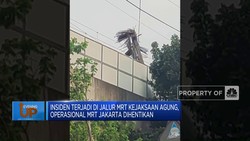Video: Ada Crane Jatuh, Operasional MRT Jakarta Dihentikan Sementara