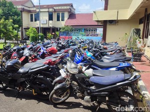 58 Motor Berknalpot Brong di Lubuklinggau Diamankan Polisi
