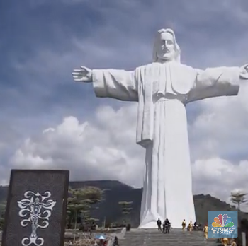 Begini Penampakan Patung Yesus Tertinggi Dunia Ada di Indonesia