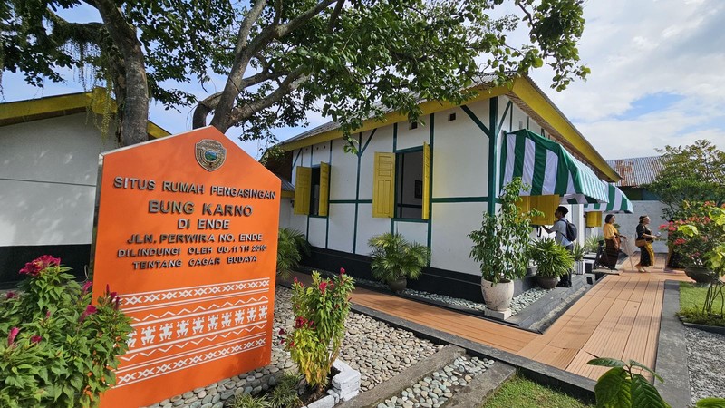 Rumah Pengasingan Bung Karno di Jalan Perwira, Ende Utara, Kabupaten Ende, Nusa Tenggara Timur (NTT). (Dok. PDIP) Rumah Pengasingan Bung Karno di Jalan Perwira, Ende Utara, Kabupaten Ende, Nusa Tenggara Timur (NTT). (Dok. PDIP)