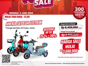 Sepeda Listrik Murah Mulai Rp 3 Jutaan di Transmart Full Day Sale