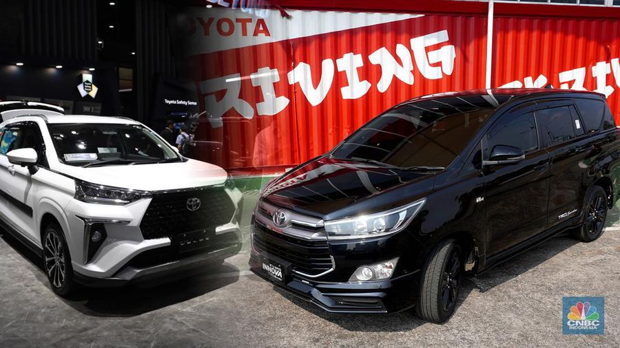 Foto kkolase Toyota Avanza dan Kijang Innova. (CNBC Indonesia)