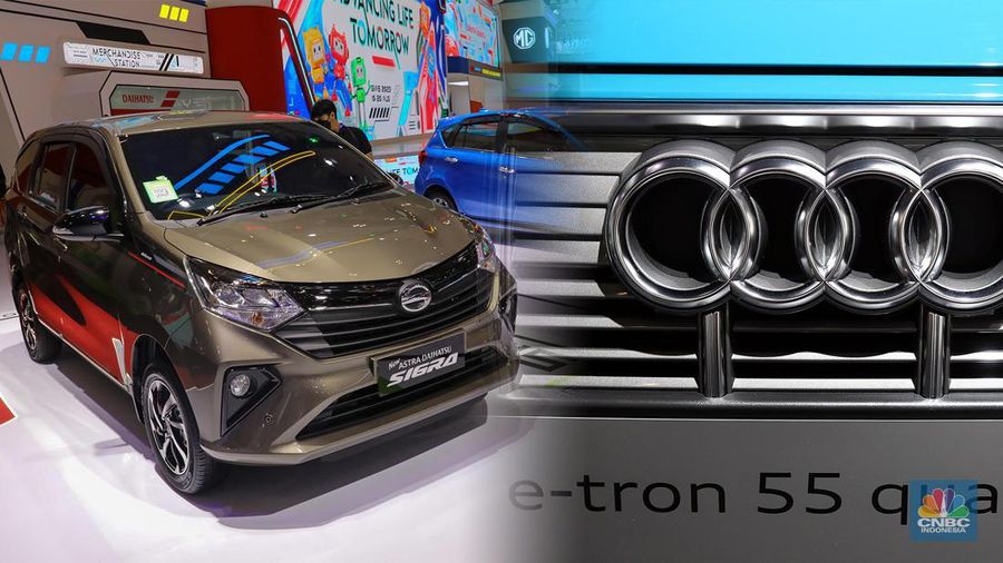 Foto kolase Daihatsu Sigra dan AUDI. (CNBC Indonesia)