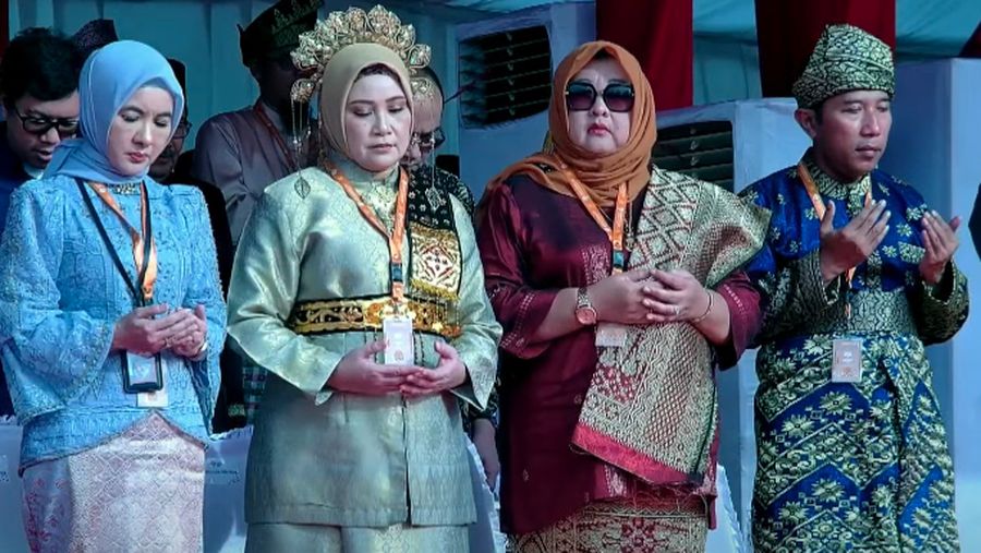 Presiden Joko Widodo menyampaikan pidato saat pacara peringatan hari lahir Pancasila tahun 2024 di Dumai, Sabtu (1/6/2024). (YouTube/Sekretariat Presiden)