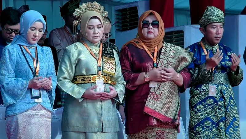 Presiden Joko Widodo menyampaikan pidato saat pacara peringatan hari lahir Pancasila tahun 2024 di Dumai, Sabtu (1/6/2024). (YouTube/Sekretariat Presiden)