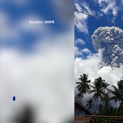 Gunung Ibu Kembali Erupsi, Muntahkan Abu Vulkanik Hingga 7 Km