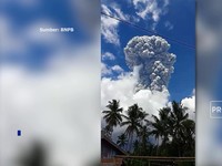 Gunung Ibu Kembali Erupsi, Muntahkan Abu Vulkanik Hingga 7 Km