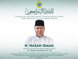 Ayahanda Bupati Tanjabtim Romi Hariyanto Tutup Usia
