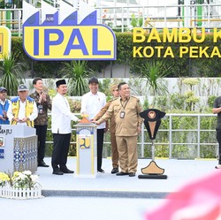 Jokowi Resmikan Proyek SPALDT Kota Pekanbaru Garapan PTPP