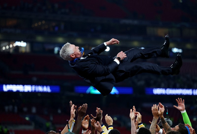 Laga final Liga Championes antara Real Madrid melawan Borussia Dortmund di Stadion Wembley, Inggris, Minggu (2/6/2024) dini hari WIB. (REUTERS/Hannah Mckay) Laga final Liga Championes antara Real Madrid melawan Borussia Dortmund di Stadion Wembley, Inggris, Minggu (2/6/2024) dini hari WIB. (REUTERS/Hannah Mckay)