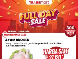 Daging Ayam Murah, di Transmart Full Day Sale Harganya Mulai Rp 26 Ribuan!