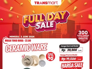 Borong Yuk! Piring-Gelas Cantik Cuma Rp 15 Ribuan di Transmart Full Day Sale