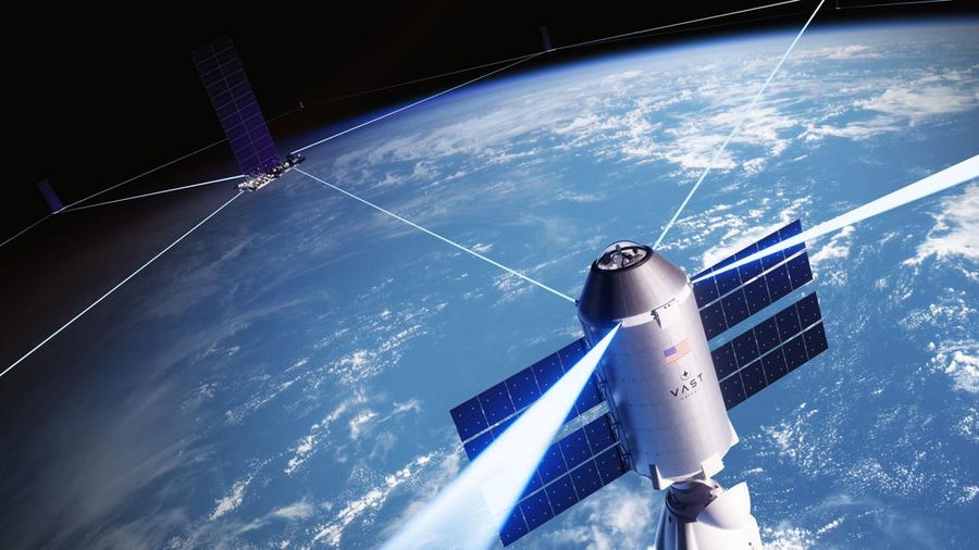 Stasiun luar angkasa komersial Vast's Haven-1 terhubung melalui terminal laser ke jaringan satelit SpaceX Starlink. (Ilustrasi: AP Photo)