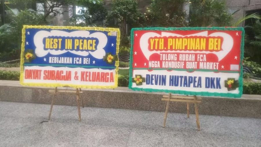 Kiriman karangan bunga untuk BEI. Dok.Istimewa