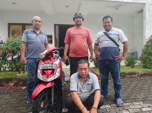 Pria di Gresik Diringkus Saat Antarkan Anak Pakai Motor Curian