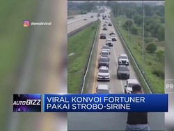 Video: Viral! Fortuner Konvoi Pakai Strobo-Sirine