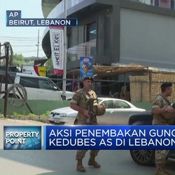 Video: Aksi Penembakan Guncang Kedubes AS di Lebanon