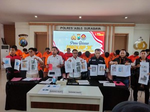 21 Bandit Jalanan di Surabaya Diringkus Selama 3 Hari Terakhir