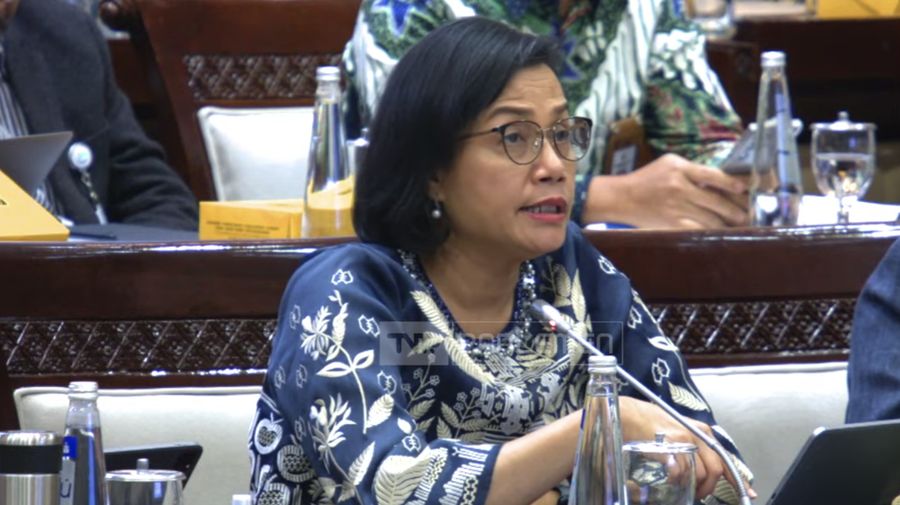 Menteri Keuangan Sri Mulyani di acara Raker dengan Komisi XI DPR. (Tangkapan Layar Youtube)