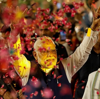 Detik-Detik Kemenangan Modi Jadi PM India 3 Kali, Muslim Ketar-ketir