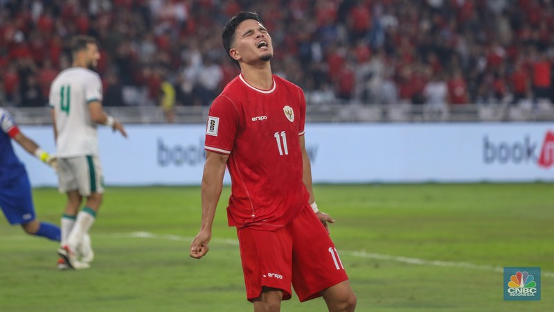 Laga Timnas Indonesia melawan Irak dalam lanjutan babak kualifikasi Piala Dunia 2026 di Stadion Utama Gelora Bung Karno (SUGBK), Senayan, Jakarta, Kamis (6/6/2024). (CNBC Indonesia/Faisal Rahman)