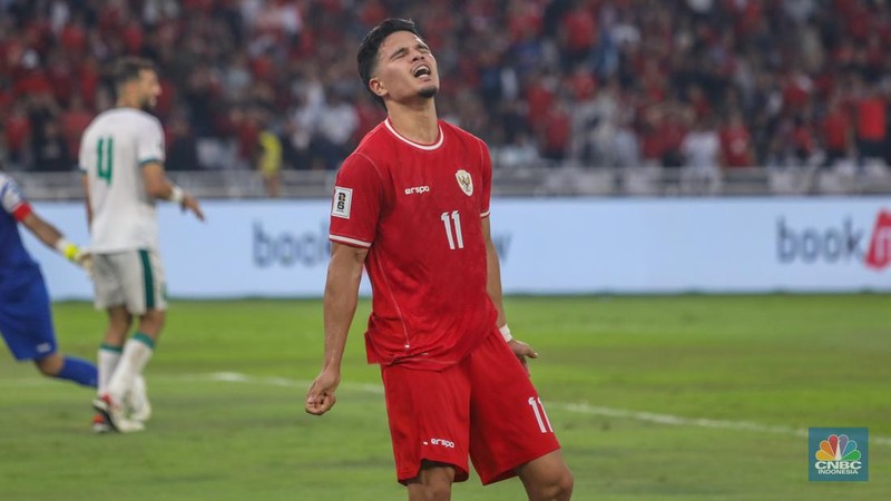 Laga Timnas Indonesia melawan Irak dalam lanjutan babak kualifikasi Piala Dunia 2026 di Stadion Utama Gelora Bung Karno (SUGBK), Senayan, Jakarta, Kamis (6/6/2024). (CNBC Indonesia/Faisal Rahman)
