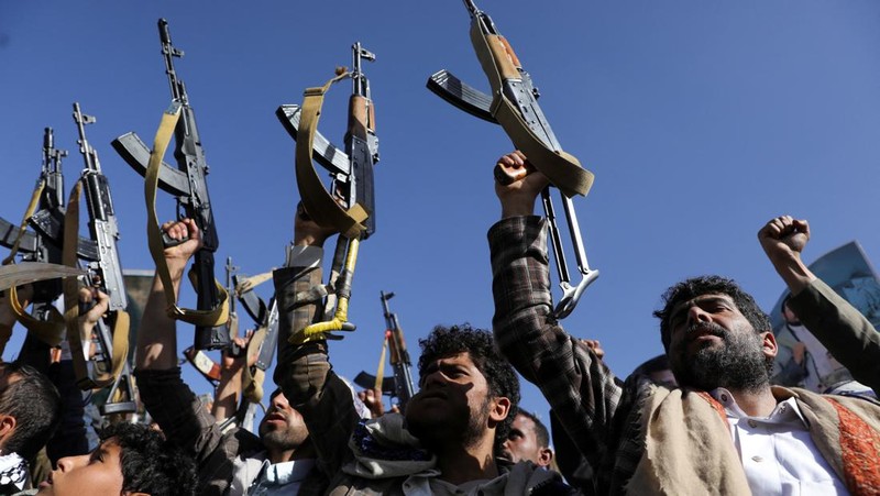 Protesters, largely Houthi supporters, rally to show solidarity with Palestinians in the Gaza Strip, in Sanaa, Yemen, June 7, 2024. REUTERS/Khaled Abdullah