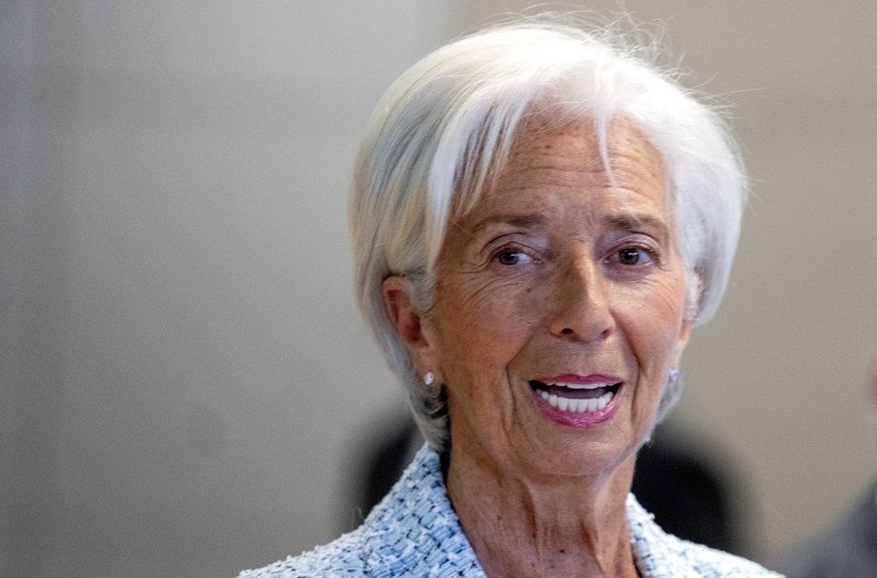 European Commission President Ursula von der Leyen talks to the press as she arrives for the EU-Western Balkans summit in Tirana, on December 6, 2022. (Photo by Ludovic MARIN / AFP)