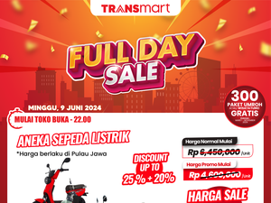 Sepeda Listrik di Transmart Full Day Sale Diskon Jutaan Rupiah
