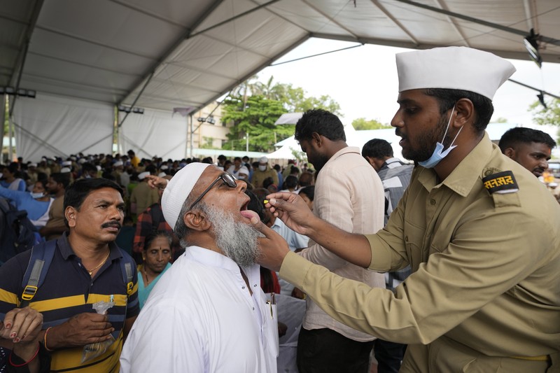 India Fish Medicine An asthma patient is administered a traditional