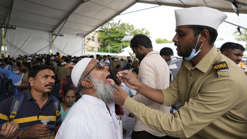 An asthma patient is administered a traditional 
